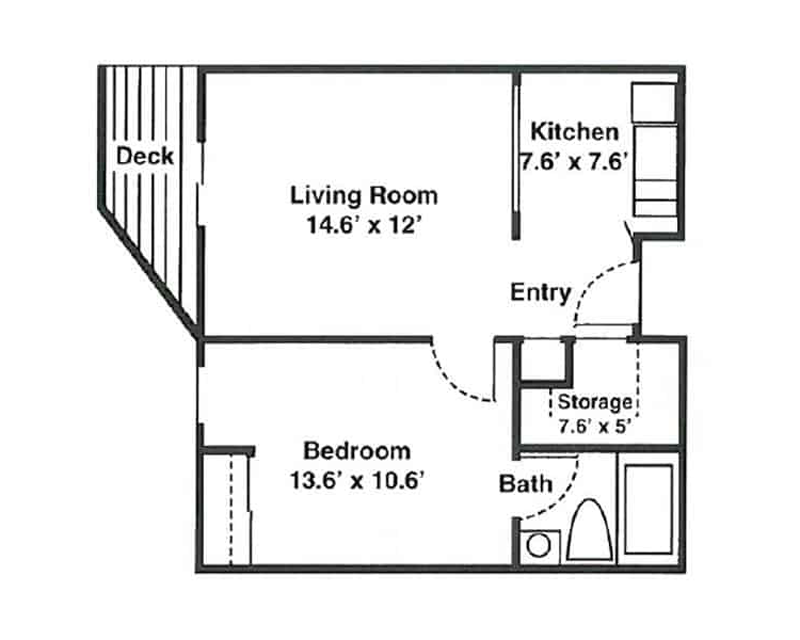 One-Bedroom_Arbor-Village-at-Hillcrest one bedroom floor plan