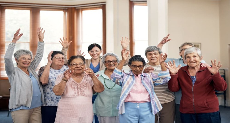 Seniors engaging in social activities at a Boise senior living community Seniors engaging in social activities at a Boise senior living community